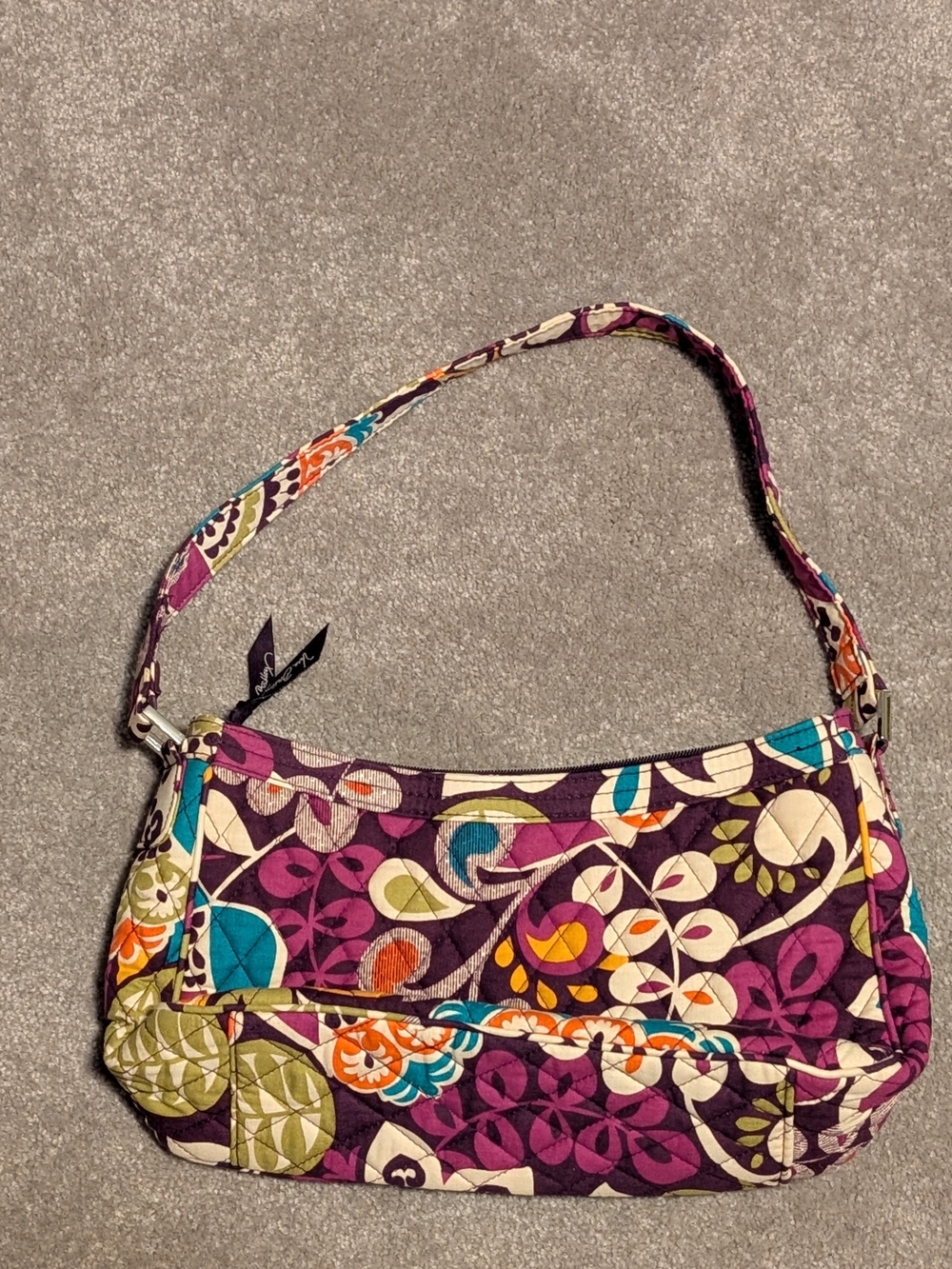 Vera Bradley Purple Multi Floral Quilted Shoulder Bag
